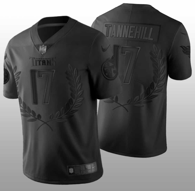 Men's Tennessee Titans #17 Ryan Tannehill Black Vapor Untouchable Stitched Jersey